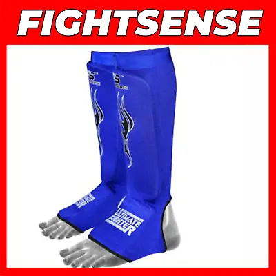 FIGHTSENSE Shin Instep ProtectorsLeg PadsGuards Pads Boxing MMA Muay Thai • $11.99