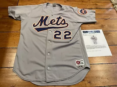 1998 NEW YORK NY METS GAME USED WORN JERSEY Size 44 LOA • $199.99