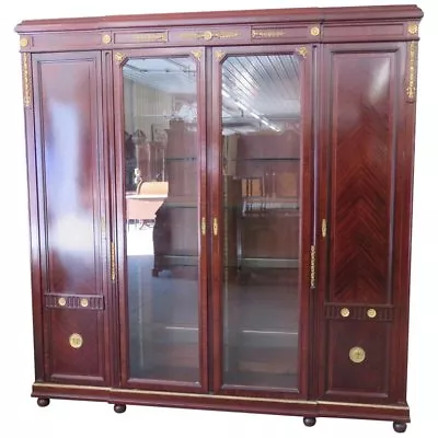 Rare French Louis XVI Rosewood Bronze Mounted China Cabinet Vitrine Armoire  • $2965.05