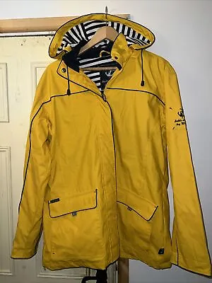 Sable Et Mer Nautical Style Hooded Raincoat Waterproof. Yellow Sz XL • £25