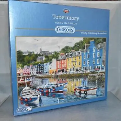 £5.95 • Buy GIBSONS - 1000 PIECE JIGSAW PUZZLE TOBERMORY By Terry Harrison
