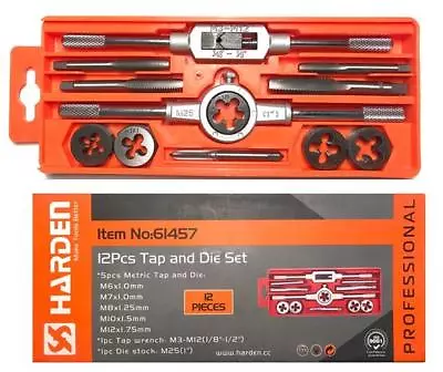 £15.99 • Buy HARDEN Metric Tap And Die Set 12 Pcs  M6-M12, ISO 9001 (HAR 61457) 