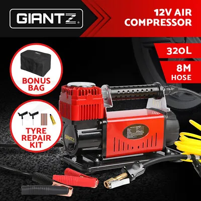 Giantz Air Compressor 12V Tyre Deflator Inflator 320L/min 4WD 4x4 Portable Car • $145.95