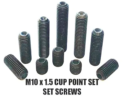 M10 X 1.5 CUP POINT SET SCREWS BLACK 10 PCS CHOOSE 10 12 16 20 25 30 35 40 50mm • $6