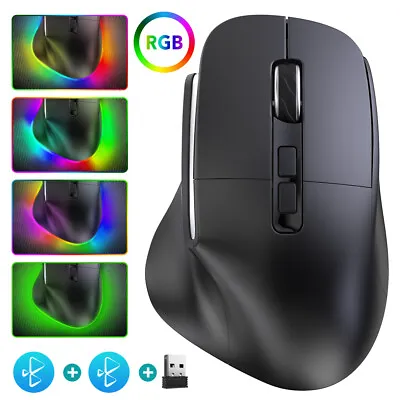 2.4G Bluetooth Gaming Mouse Ergonomic RGB Backlit Wireless Mouse For Multi-Devic • $30.99