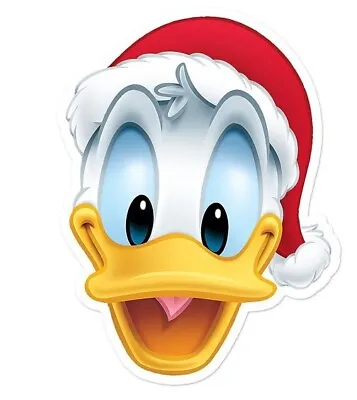 Christmas Donald Duck Face Edible Cake Topper Decoration • $12.99
