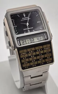 CASIO Data Bank ABC-31 Vintage LCD Calculator Analogue Digital Watch Working • $99.46