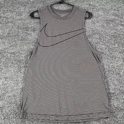 Nike Mens Size Small Black & Gray Striped Sleeveless Tank Top Dri-Fit Soft Gym • $14.53