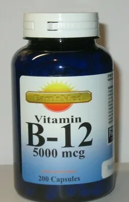  Vitamin B12 - 5000 MCG -200 Capsules  Gluten-free • $14.95