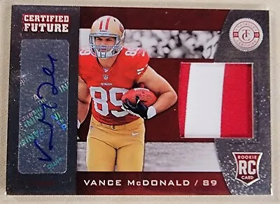 Vance McDonald 2013 Totally Certified Patch Auto RC  _49 • $2.23