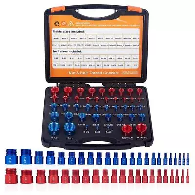 44X Nut And Bolt Thread Checker Standard And Metric Set Thread Identifier • $38.86