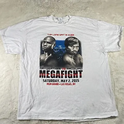 Floyd Mayweather Vs Manny Pacquiao Mega Fight 2015 Las Vegas Boxing Tee Men 2XL  • $19.88