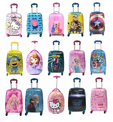 Children Kids Holiday Travel Hard Shell Suitcase Luggage Trolley Bags UK STOCK • £42.99