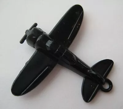 VINTAGE Painted Old Metal AIRPLANE Plane Charm Cracker Jack Toy Prize • $10