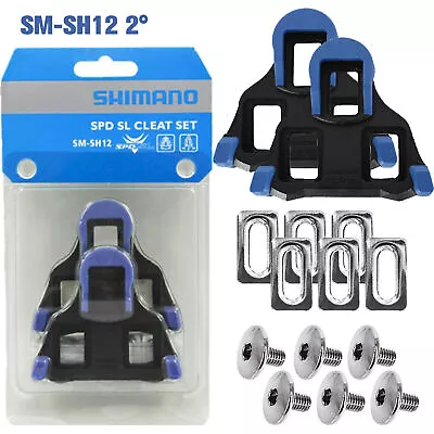 1Pair Shimano SM-SH12 Cleat Set 2 Degrees Float SPD-SL Road Bike Pedal Cleats US • $11.19