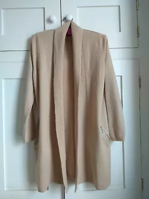 M&S  Collection 100% Thick Soft CASHMERE Camel Beige Cardigan 12 • £40