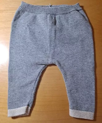 Mayoral Newborn Baby Gray Cotton Knit Pull On Pants 2-4 Months NWOT • $13