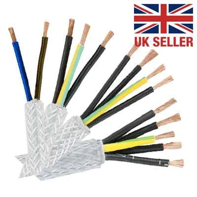 £5 • Buy All Sy Cables 0.75mm - 16mm 2 Core - 5 Core Flexible Transparent Cable Per Metre