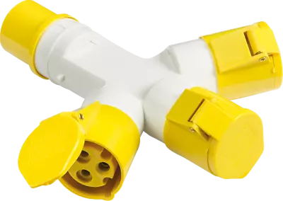 IP44 110V 16A 3 Pin Yellow Industrial Plug Socket & Connector Range • £13.95