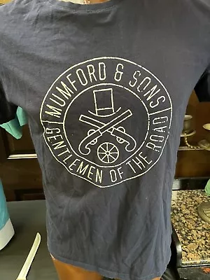 Mumford And Sons Band Blue Medium Tshirt Babel Gentleman Of The Road 2013 Tour • $16.96