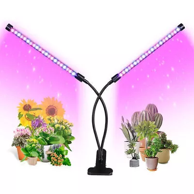 2 Head LED Grow Light Plants Full Spectrum Plant Grow Lamp With Stand For Indoor • $11.89