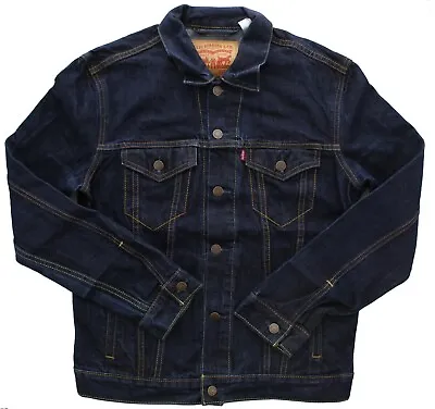 Levi's Strauss Men's Denim Jacket Red Tab Button Down Jean Trucker Coat Cotton  • $54.99