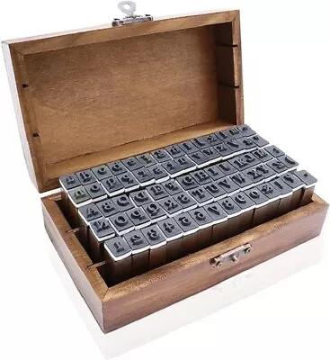 70pcs Alphabet Stamps Vintage Wooden Rubber Letter Number And Symbol Stamp Set • $13.99