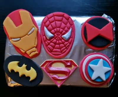  Edible Superhero  6 Avengers Marvel Unofficial Cake / Deco Toppers     • £7