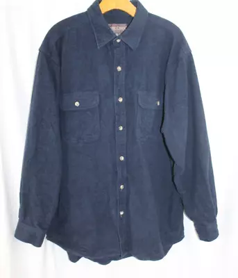 Moose Creek Mens Blue Cotton Long Sleeve Thick Flannel Button Up Shirt XL • $24.99