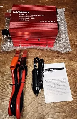 Car 500W Power Inverter Converter 12V To 120V 2USB 2AC Charge Phone Laptop Trip • $17.49