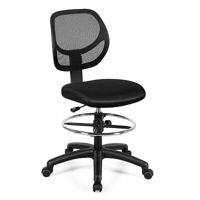 $119.95 • Buy Office Desk Chair Mesh Drafting Chair Gaming Camputer Swivel Chairs Veer Stool