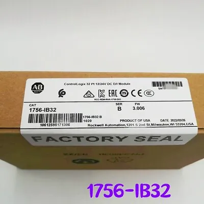 New Sealed Allen Bradley 1756-IB32 AB SER B CONTROLOGIX 32 PT DC INPUT MODULE US • $131.71