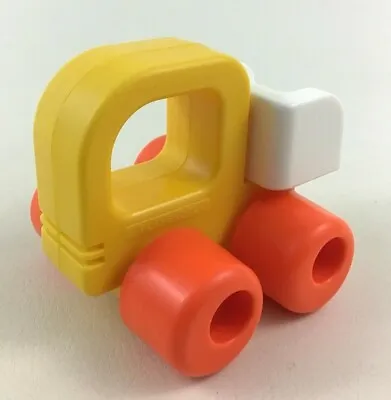 Playskool Wee Wheels Dump Truck Baby Rattle Orange White Vintage 1984 Infant Toy • $12.95