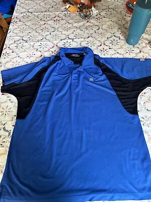 McDonalds Apparel Collection Work Uniform Size XL Polo Shirt Black Blue • $19.99