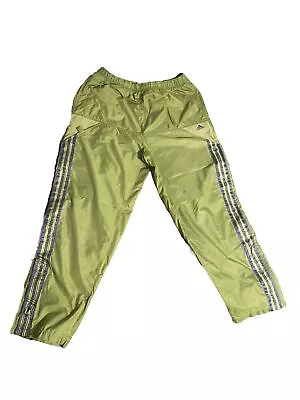 Vintage 90s Adidas Wind Pants Track Soccer Three Stripes Size Large Mesh Lined • $40