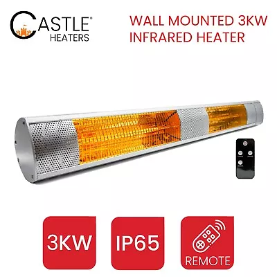 Outdoor Electric Patio Heater Garden Halogen 3000w Wall Mounted Garage Bathroom • £119.95