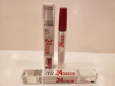 Maybelline~Lot Of 2~Super Stay 24 Color 2-Step Liquid Lipstick~#305 Crisp Magent • $14.99