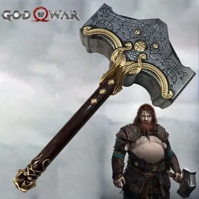 God Of War Mjolnir Cosplay Weapon 1:1 Thor Hammer Chaos Blade Toy LARP Replica • £24.95