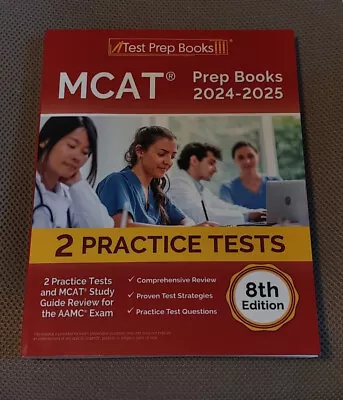MCAT Prep Books 2024-2025: 2 Practice Tests And MCAT Study Guide 8th Edition NEW • $24.99