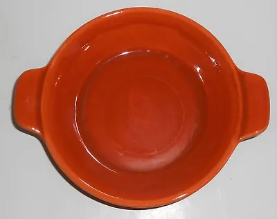 Metlox Pottery Poppy Trail Colorstax Terra Cotta Orange Tab Handle Soup Bowl • $20.23