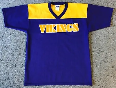 VTG 90s Majestic Minnesota Vikings Embroidered Jersey Shirt - Size Large • $20