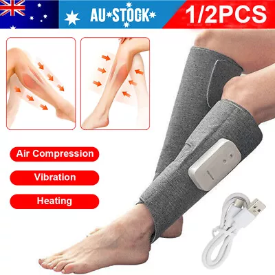 Air Compression Leg Massager Heated Foot Massage For Circulation Muscles Relax • $42.95