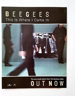 BEE GEES   -Where I Came From  -Promo Album  Poster Magazine Print AD  - A40 • $30