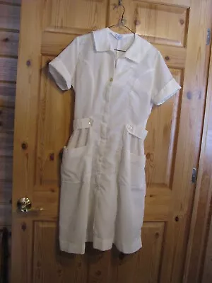 Vintage 1960's White Waitress Cafeteria Worker Dress Uniform • $30