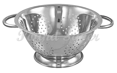 28cm COLANDER DEEP STRAINER SPAGHETTI PASTA SALAD CHEF KITCHEN HIGH QUALITY • £2.99