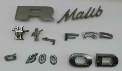 Lot Of Metal Car Badge / Emblem Ford Letters / Mustang II / Malibu *Broken Parts • $16.19