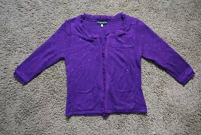 My Favorite Things By Colleen Lopez Long Sleeve Sweater Cardigan Women's Medium  • $13.99