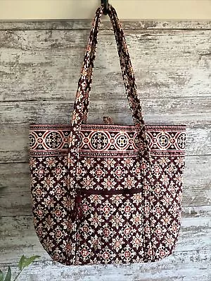 Vera Bradley Maroon Medallion Shoulder Bag Tote Purse Retired • $18.99