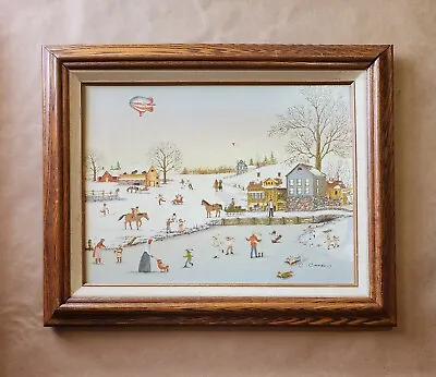  C Carson Ice Skating & County Fair Painting - Cert. By Personal Preference Inc • $69.99
