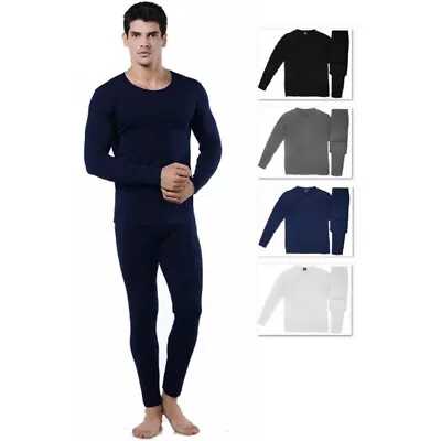 Therma Tek Mens Thermal Underwear Long Johns Microfiber Fleece Top & Bottom Set • $19.88